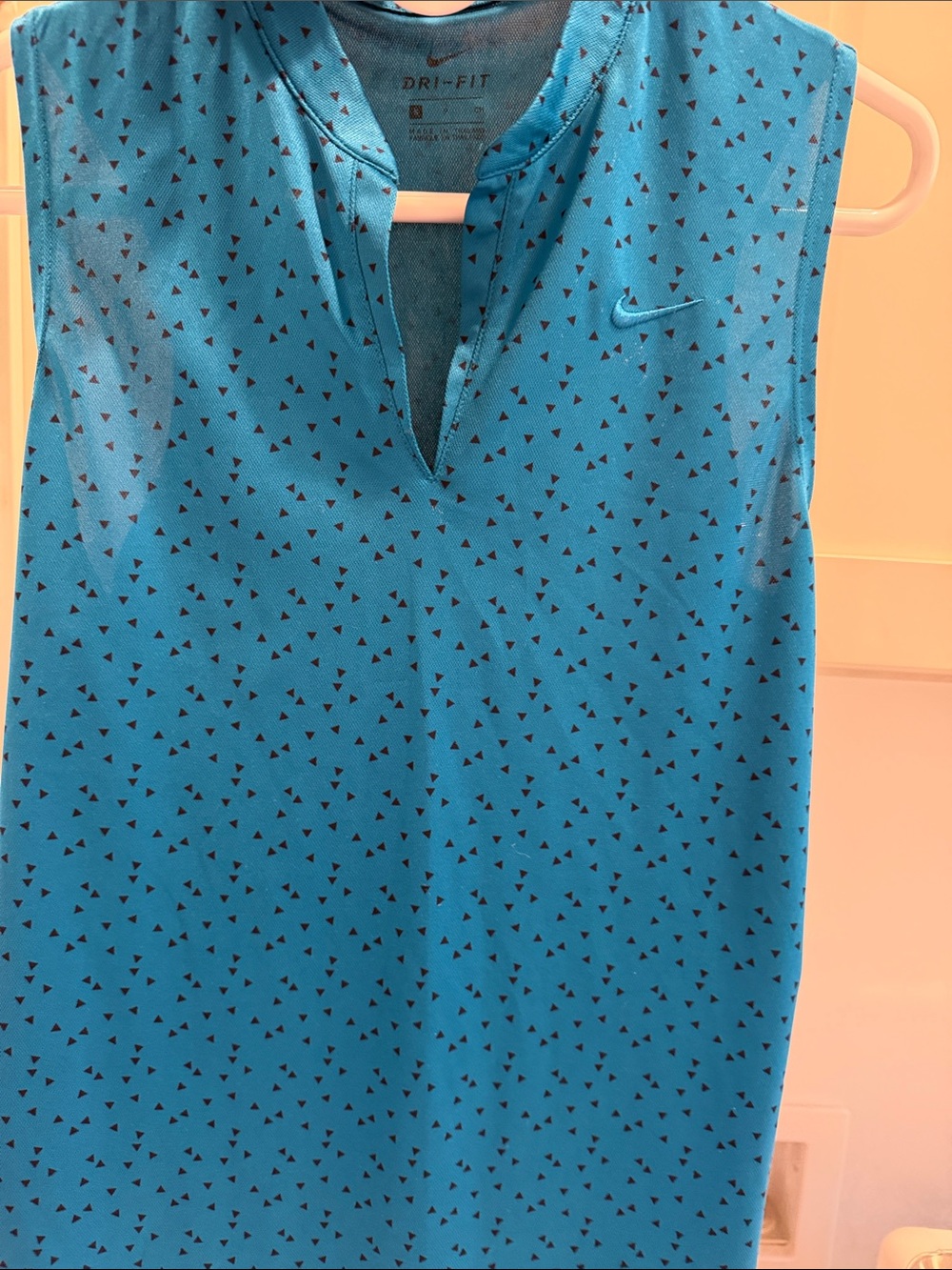 Nike Blue Dri-FIT Athletic Skirt with Black Triangle Print